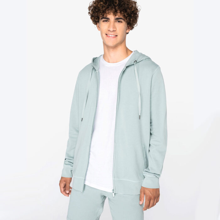 Umweltfreundliches Unisex-Kapuzensweatjacke aus French Terry – Bild 26