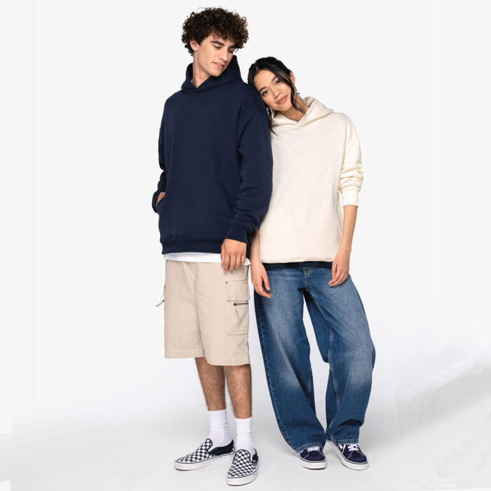 Umweltfreundliches Oversize Unisex-Kapuzensweatshirt – Bild 2