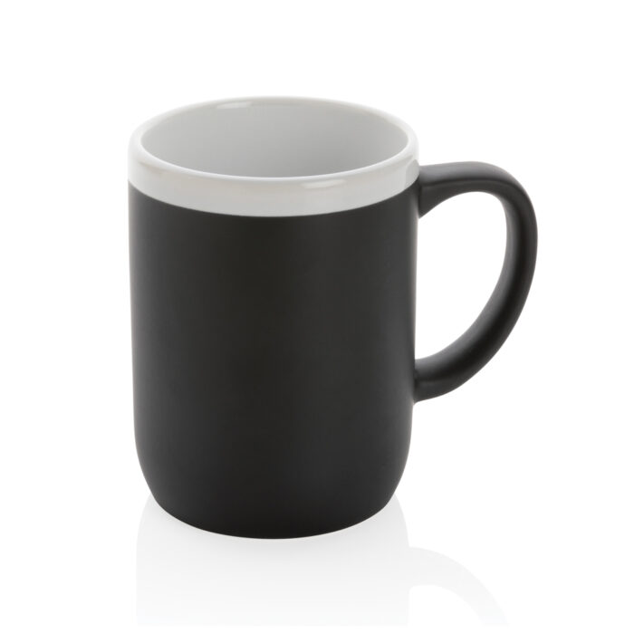 Keramiktasse mit weißem Rand – Bild 2