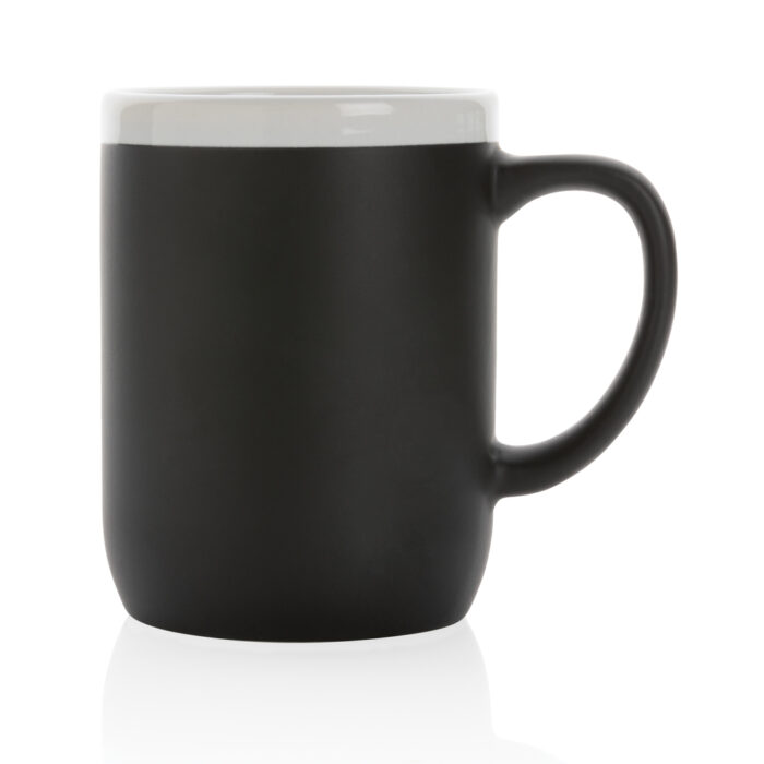 Keramiktasse mit weißem Rand – Bild 3