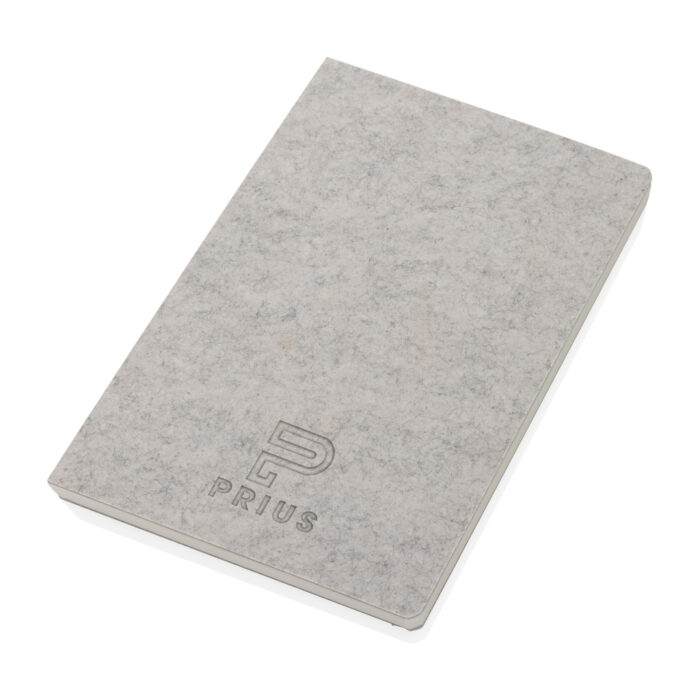 Phrase GRS-zertifiziertes A5-Notizbuch aus recyceltem Filz – Bild 12
