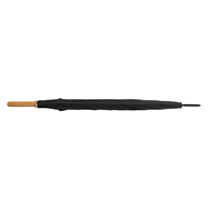 27" Impact AWARE™ RPET 190T Auto-Open Bambus-Schirm – Bild 4