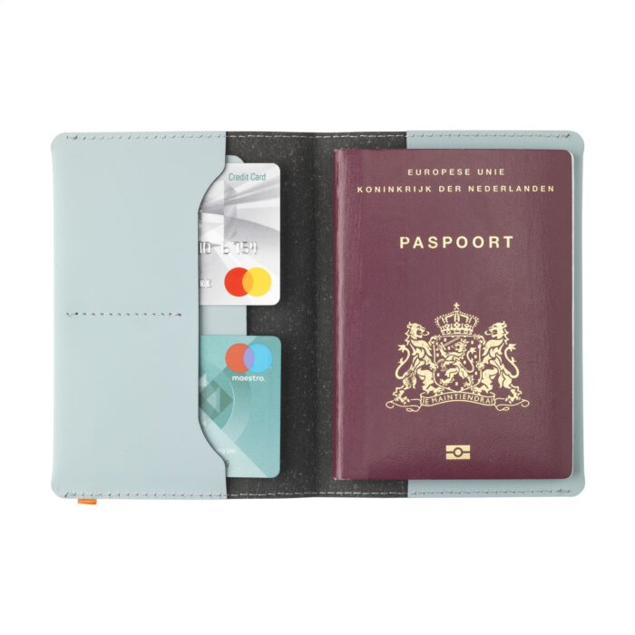 Recycled Leather Passport Holder Passhülle – Bild 2
