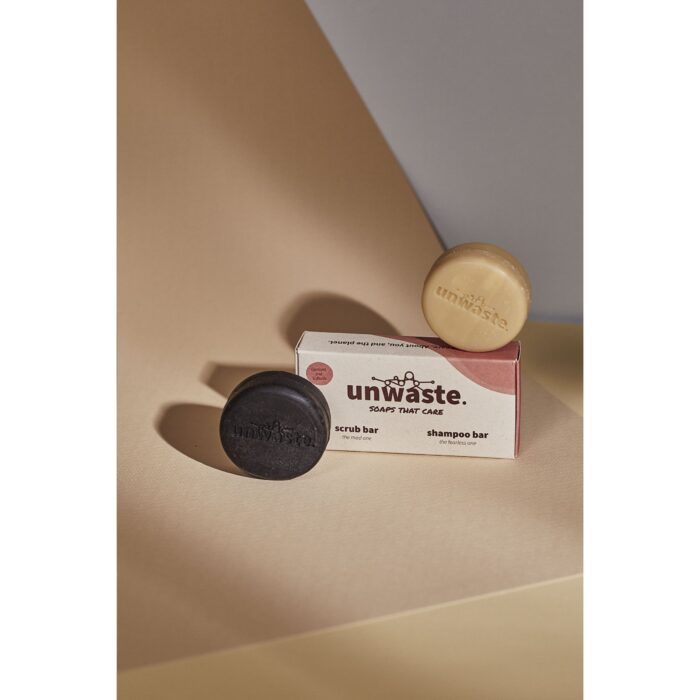 Unwaste Duopack Scrub & Shampoobar Koffieolie – Bild 3
